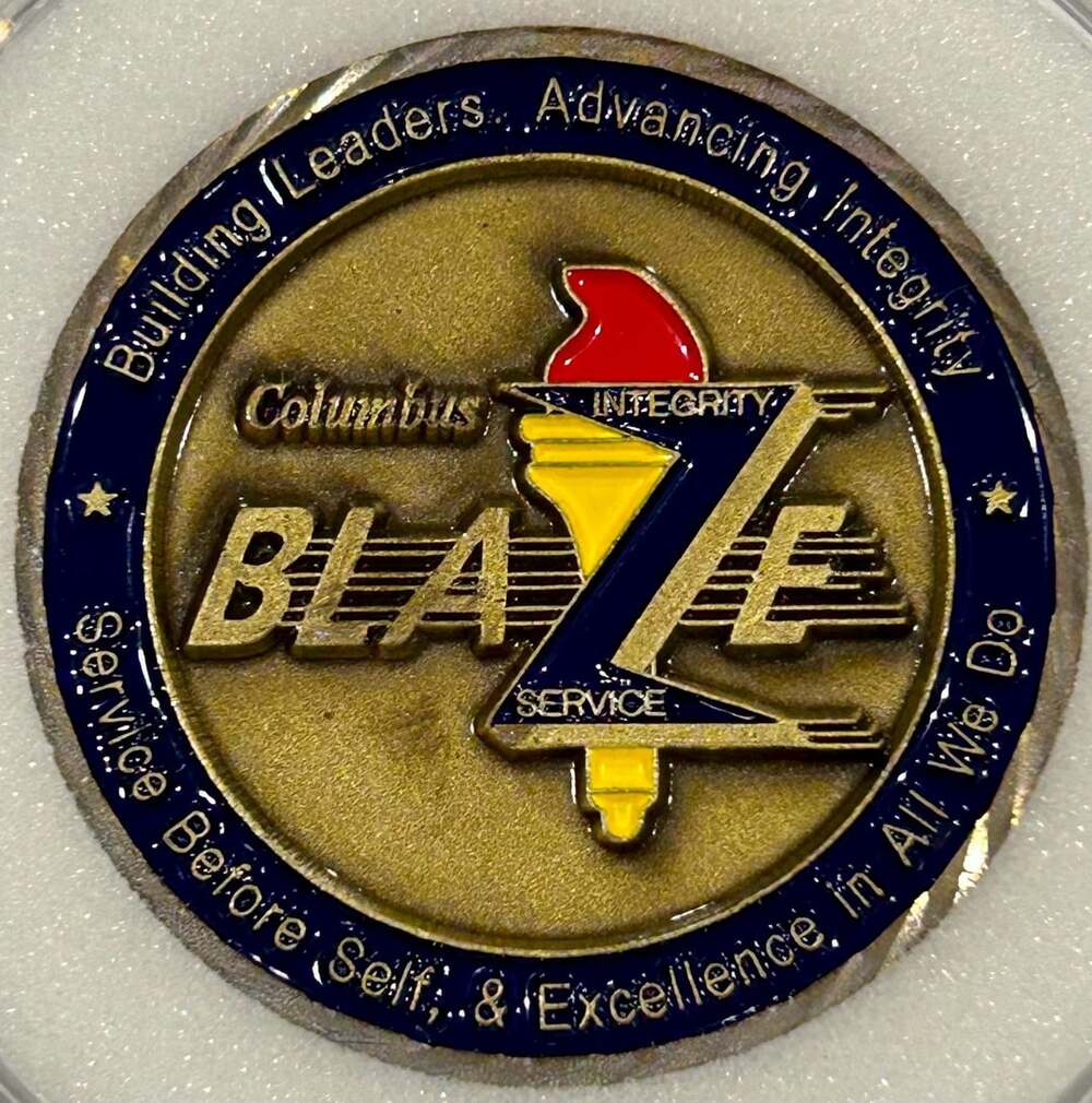 US Air Force 14th Flying Training Wing Columbus BLAZE Challenge Coin